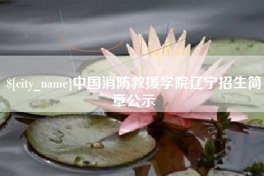 临清中国消防救援学院辽宁招生简章公示