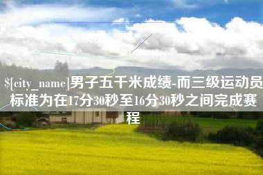 临清男子五千米成绩-而三级运动员标准为在17分30秒至16分30秒之间完成赛程