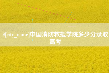临清中国消防救援学院多少分录取高考