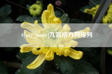 临清九宫格方向排列