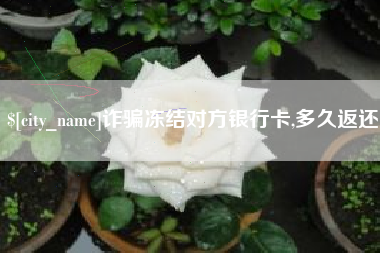 临清诈骗冻结对方银行卡,多久返还
