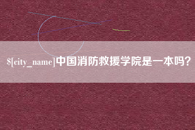 临清中国消防救援学院是一本吗？