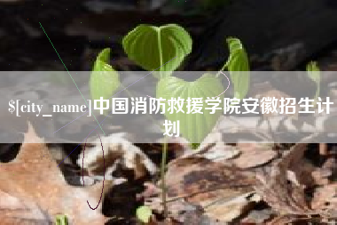 临清中国消防救援学院安徽招生计划