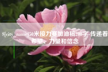 临清50米接力赛加油稿200字-传递着希望、力量和信念