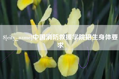 临清中国消防救援学院招生身体要求