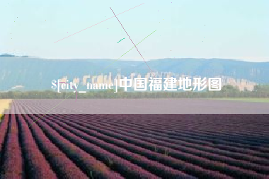 临清中国福建地形图