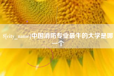 临清中国消防专业最牛的大学是哪一个