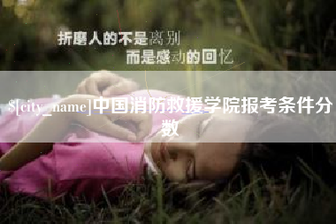 临清中国消防救援学院报考条件分数