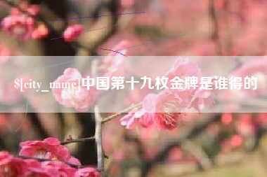 临清中国第十九枚金牌是谁得的