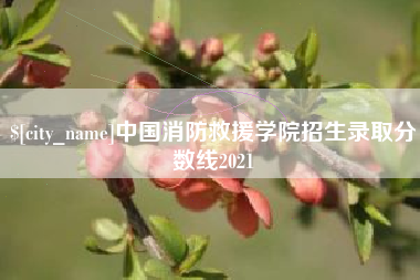 临清中国消防救援学院招生录取分数线2021
