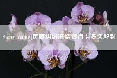 临清民事纠纷冻结银行卡多久解封