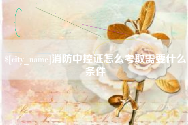 临清消防中控证怎么考取需要什么条件