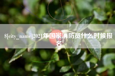 临清2021年国家消防员什么时候报名