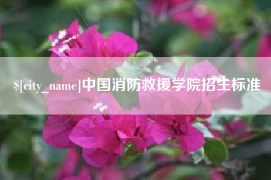 临清中国消防救援学院招生标准
