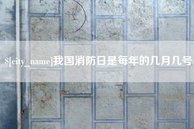 临清我国消防日是每年的几月几号