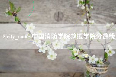 临清中国消防学院救援学院分数线